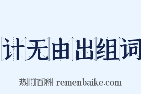 计无由出组词是什么意思的图片